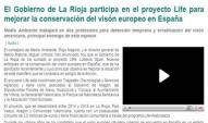 El Gobierno de La Rioja participa en el proyecto Life para mejorar la conservación del visón europeo en España