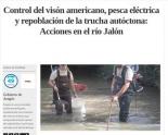 Control del visón americano, pesca eléctrica y repoblación de la trucha autóctona: Acciones en el río Jalón